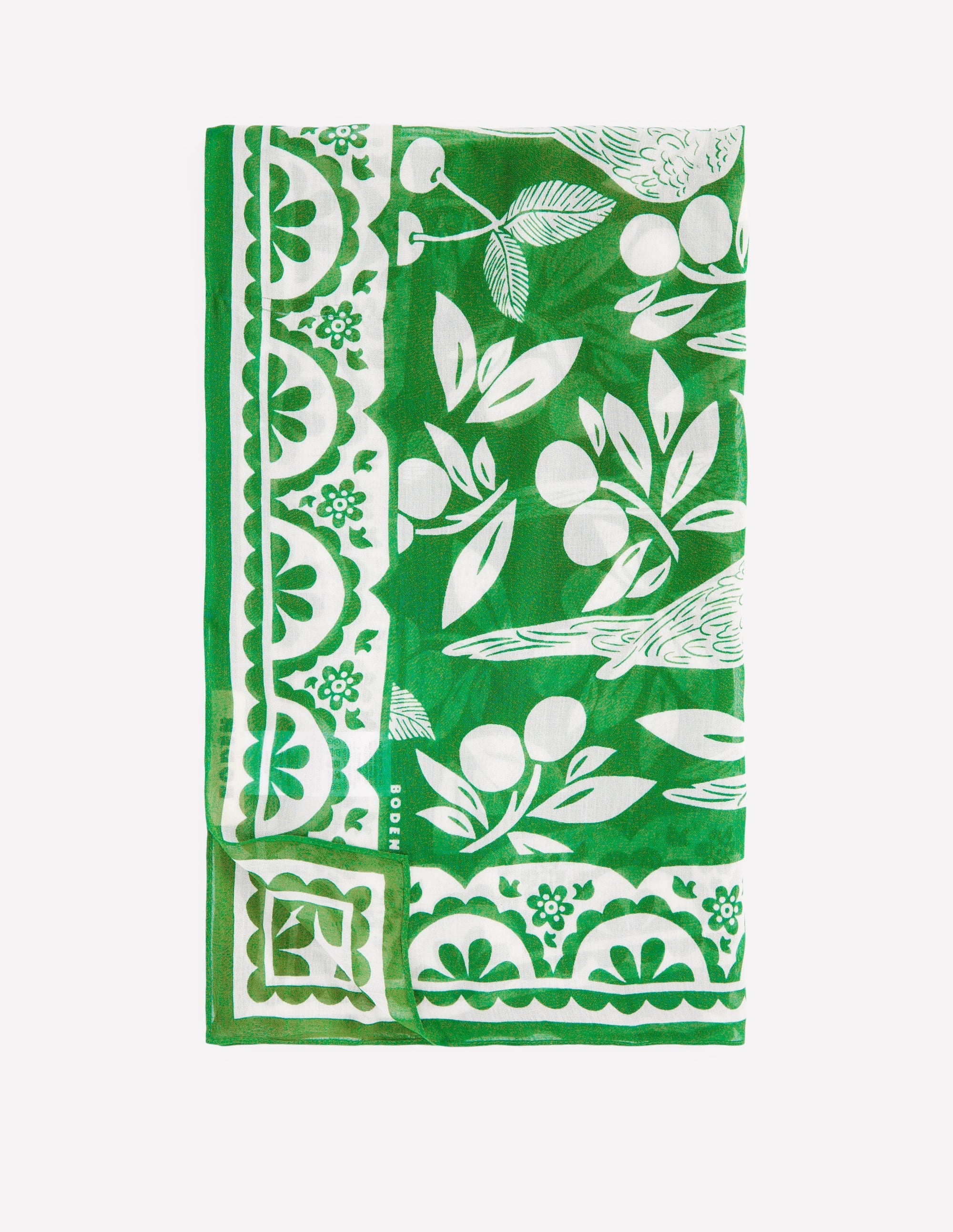 Printed Sarong Scarf-Green Tambourine, Parrot Pop - Image 2
