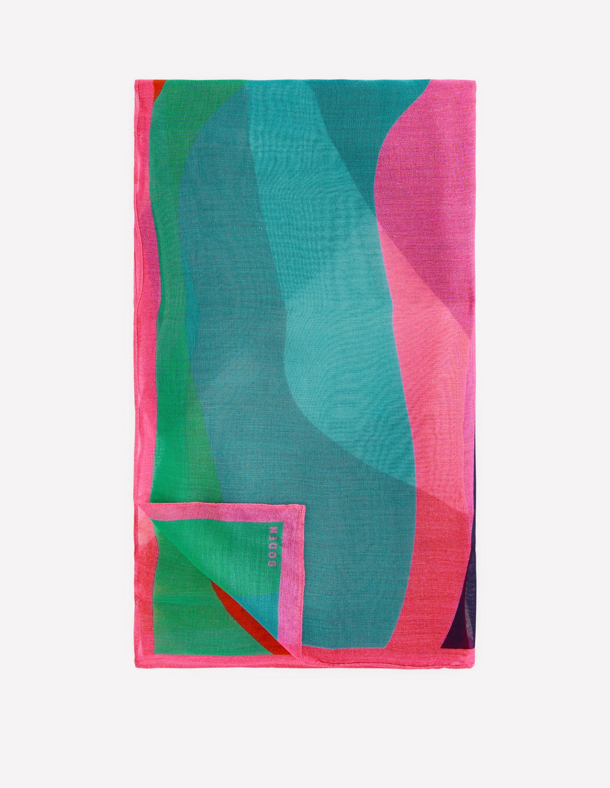 Printed Sarong Scarf-Multi, Rhythmic Wave - Image 5