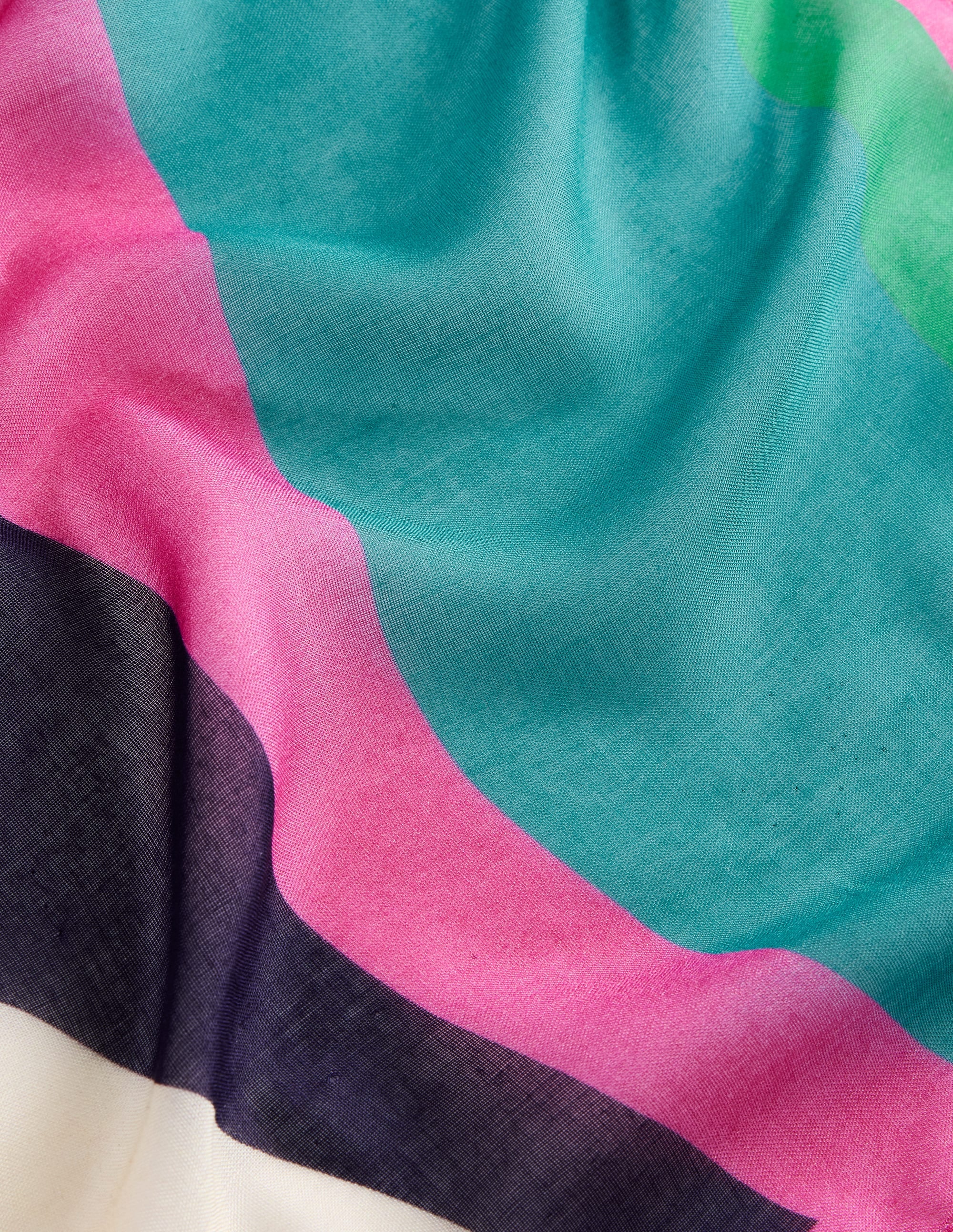 Printed Sarong Scarf-Multi, Rhythmic Wave - Image 6
