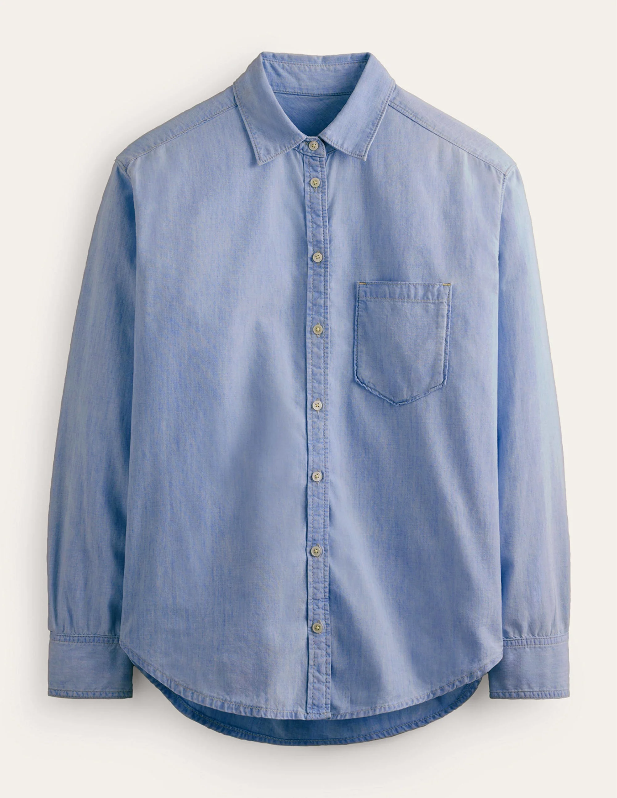 Relaxed Chambray Shirt-Light Denim - Image 5
