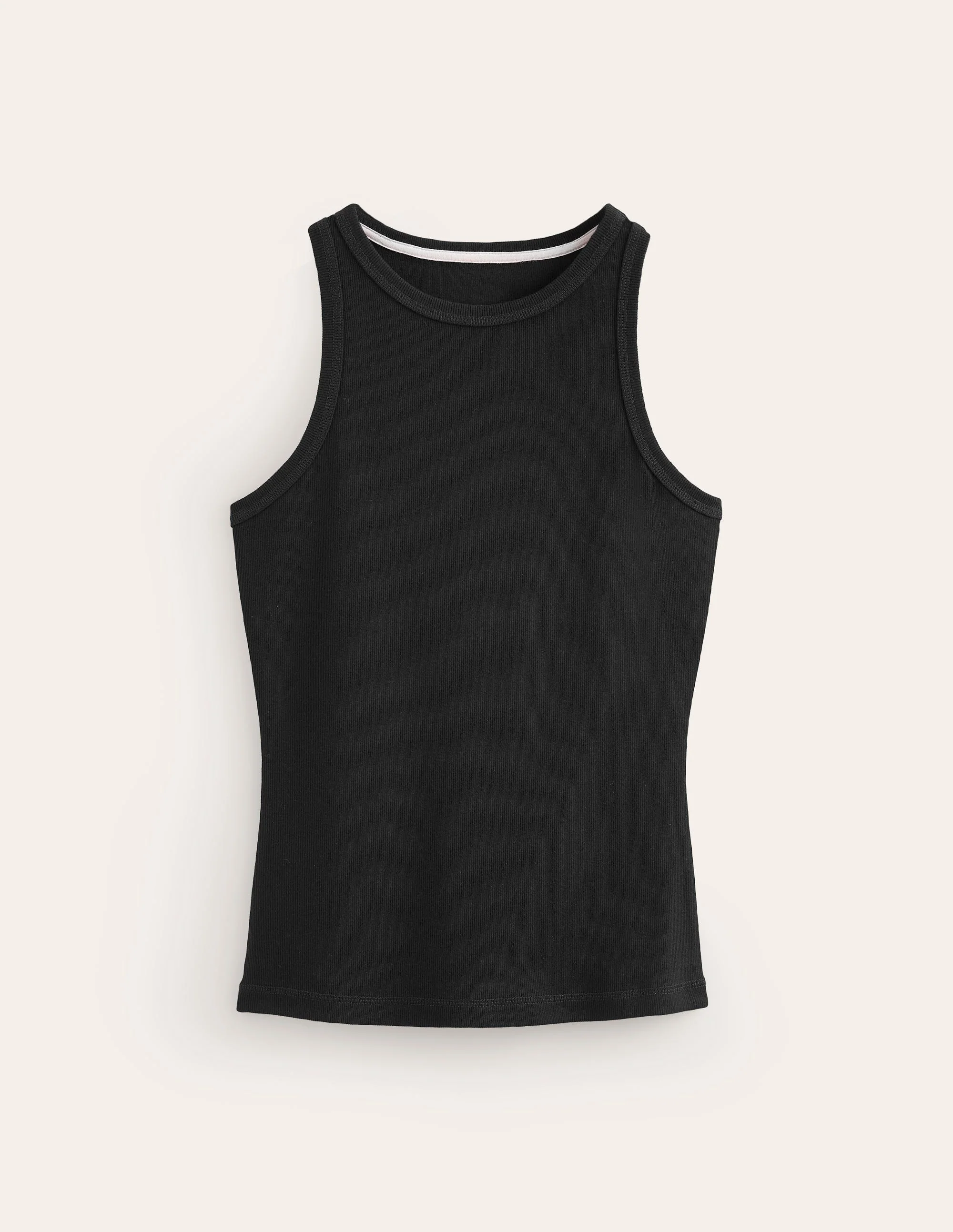 Ribbed Racer Vest-Black - Image 5
