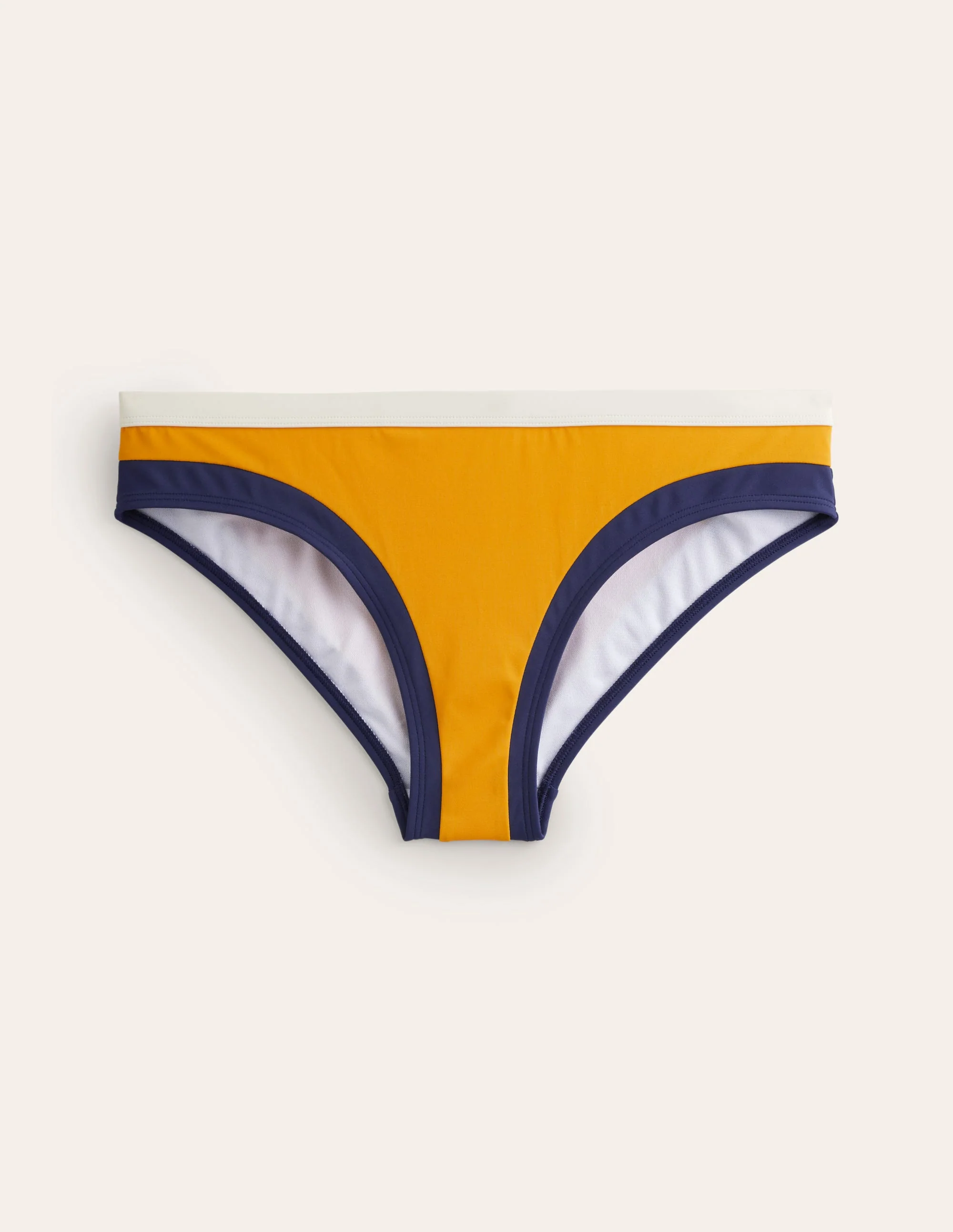 Santorini Bikini Bottoms-Saffron Yellow Colourblock - Image 5