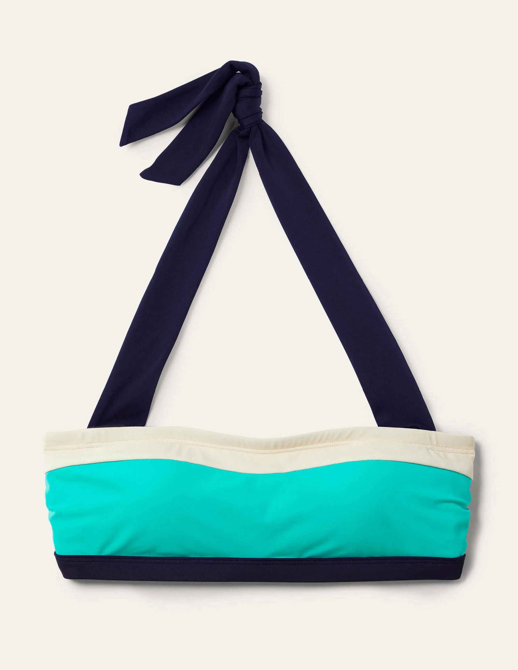 Santorini Bikini Top-Turquoise Colourblock - Image 5