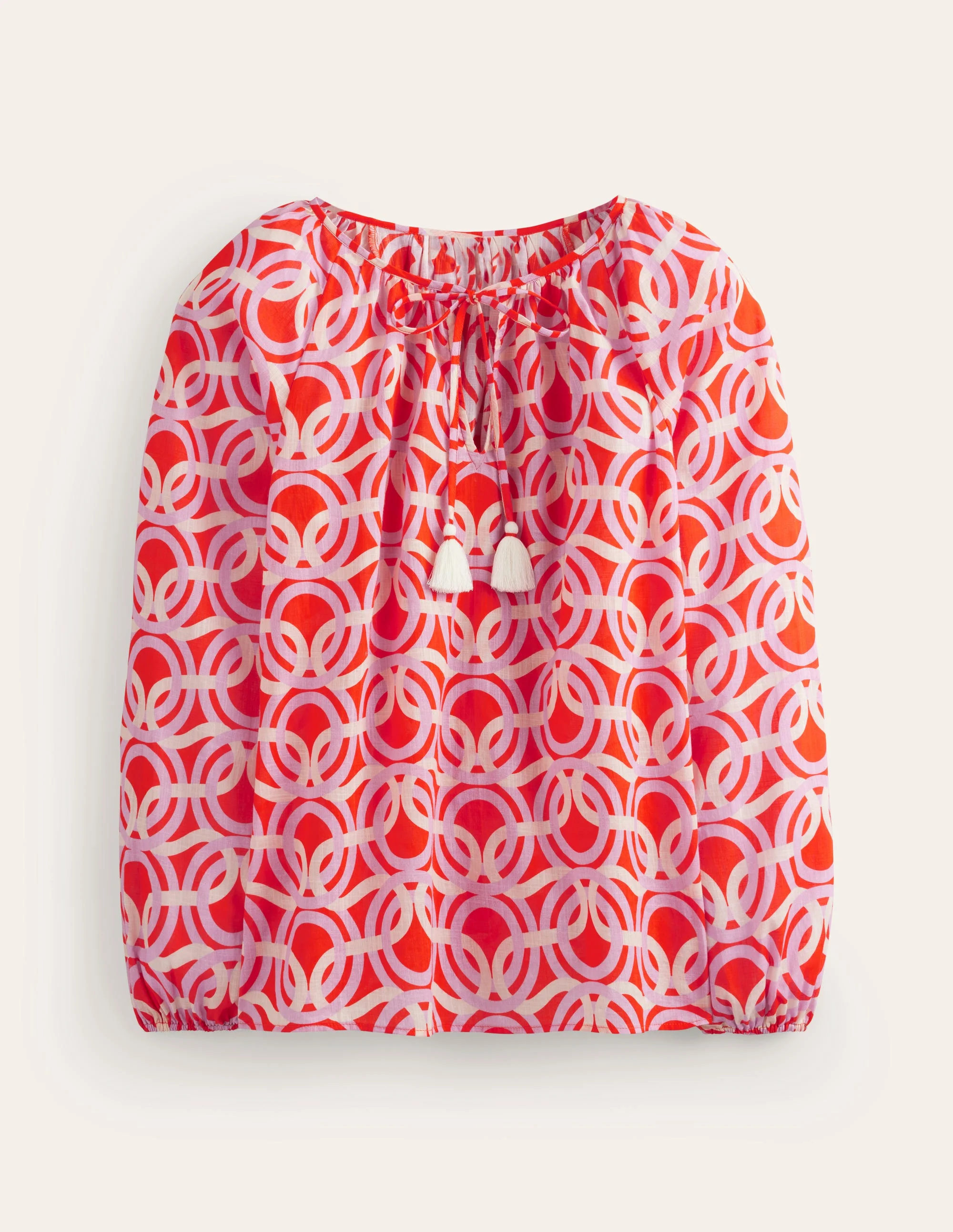 Serena Cotton Blouse-Fiesta, Geo Whirl - Image 5