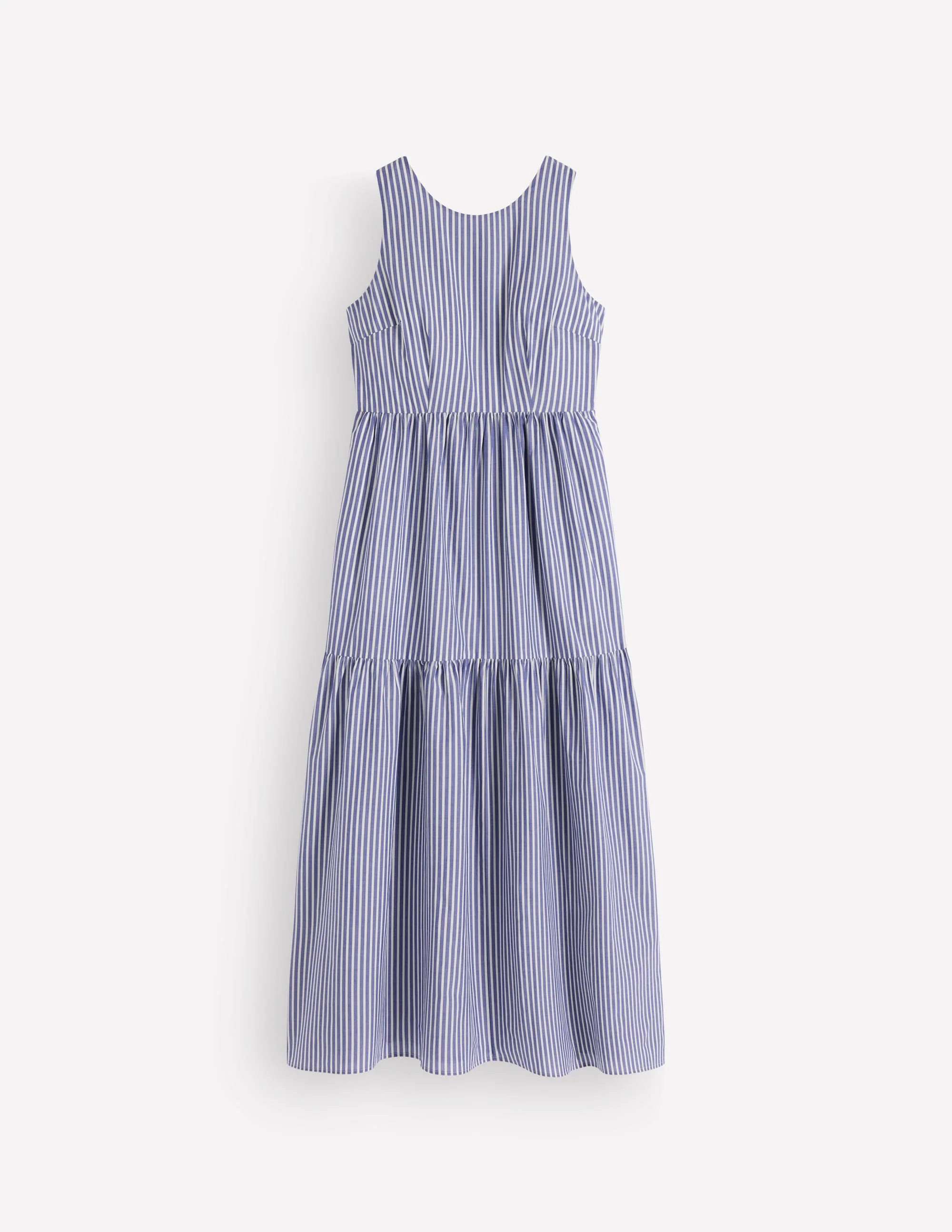 Sleeveless Poplin Dress-Surf the Web Stripe - Image 7