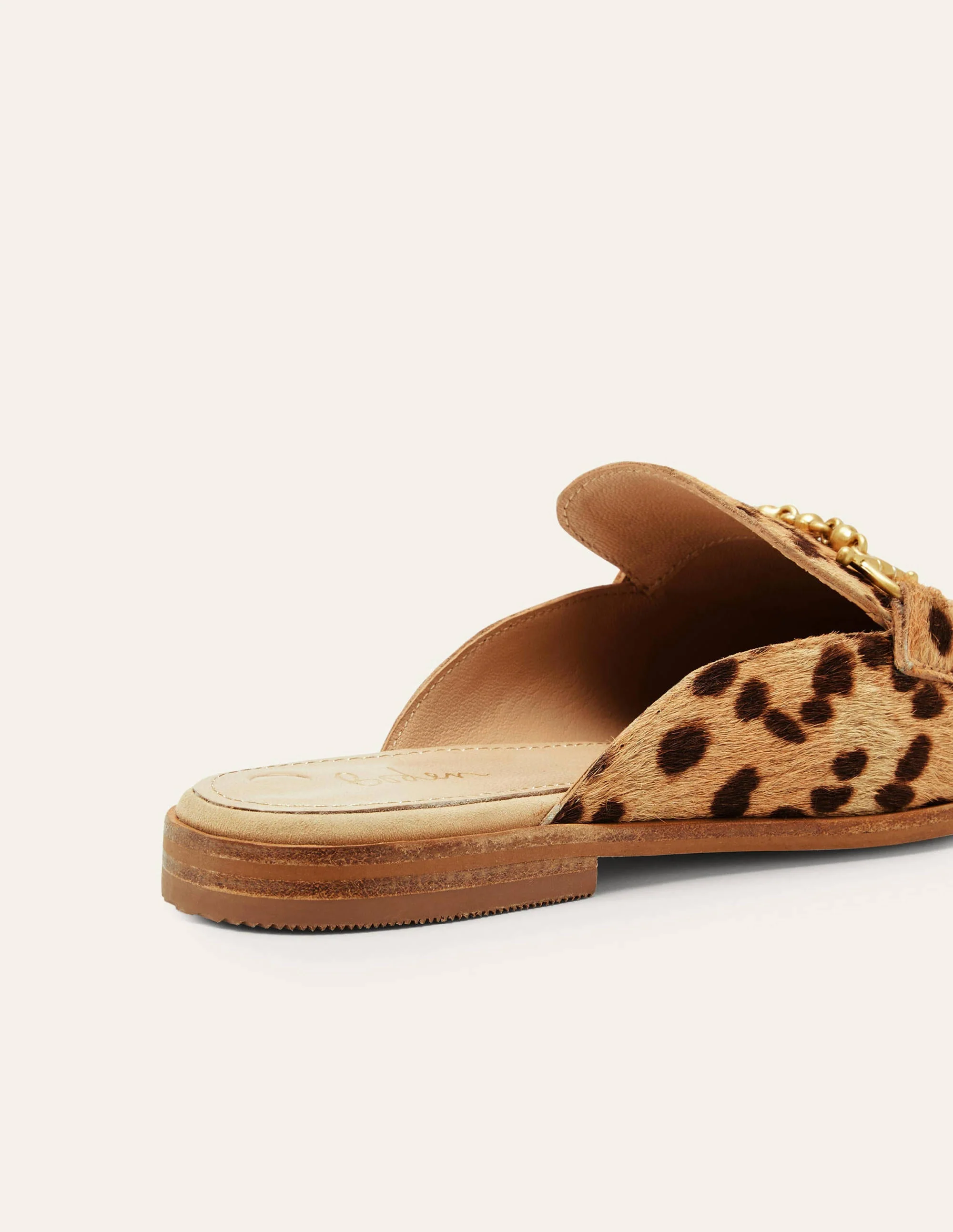 Snaffle Detail Backless Loafer-Leopard - Image 3