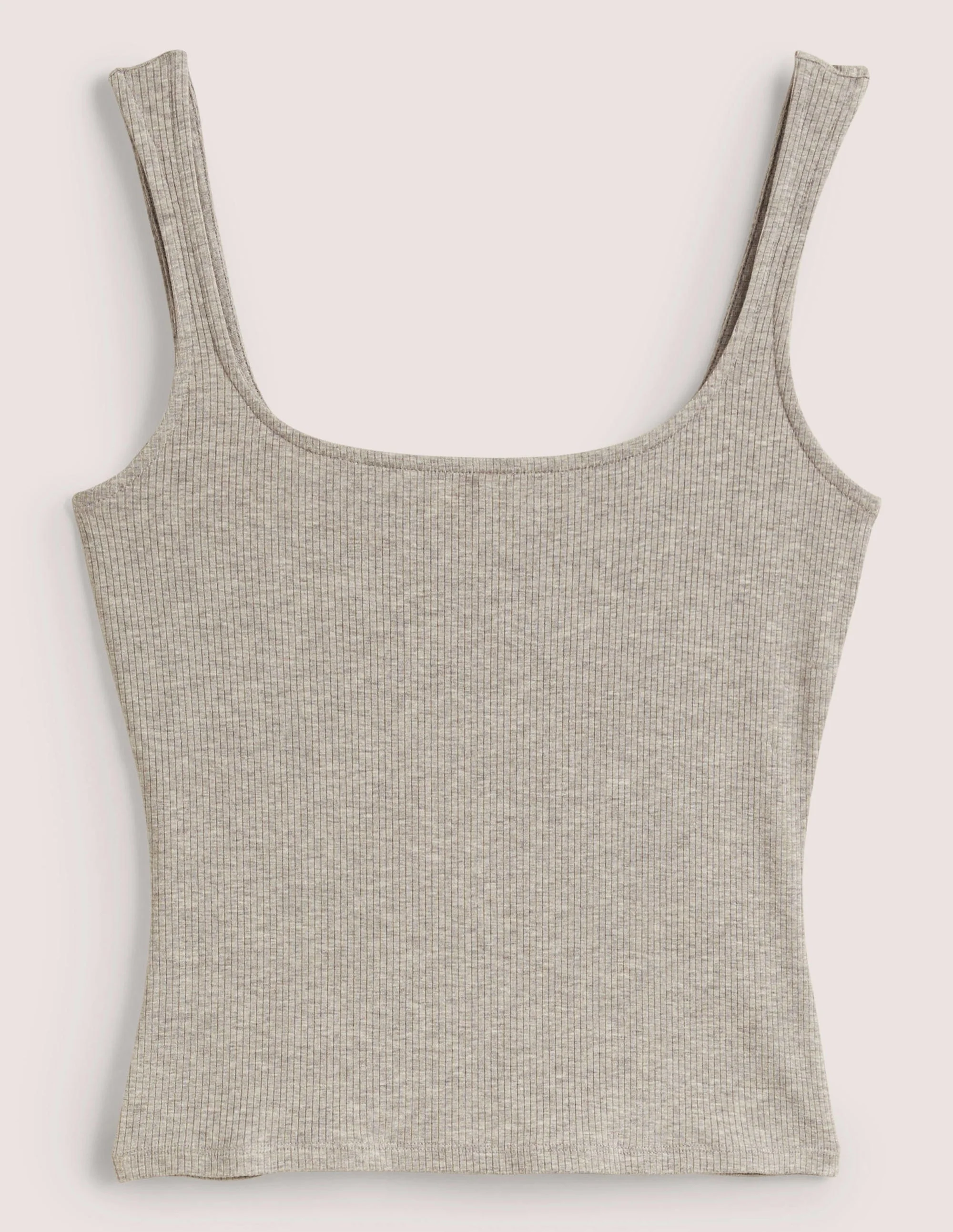 Soft Ribbed Vest-Grey Marl - Image 5