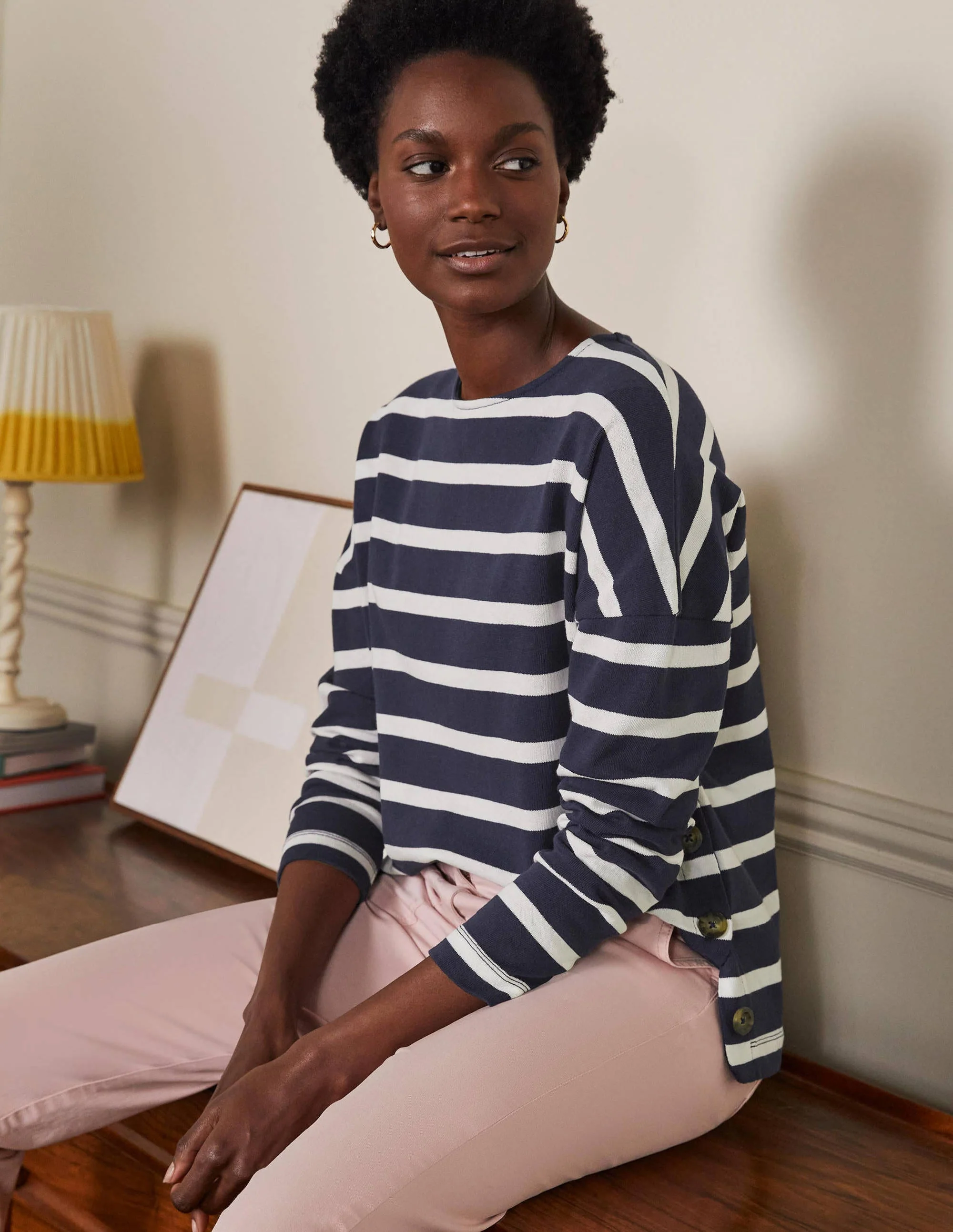 Sophie Long Sleeve Breton-Navy/Ivory - Image 4