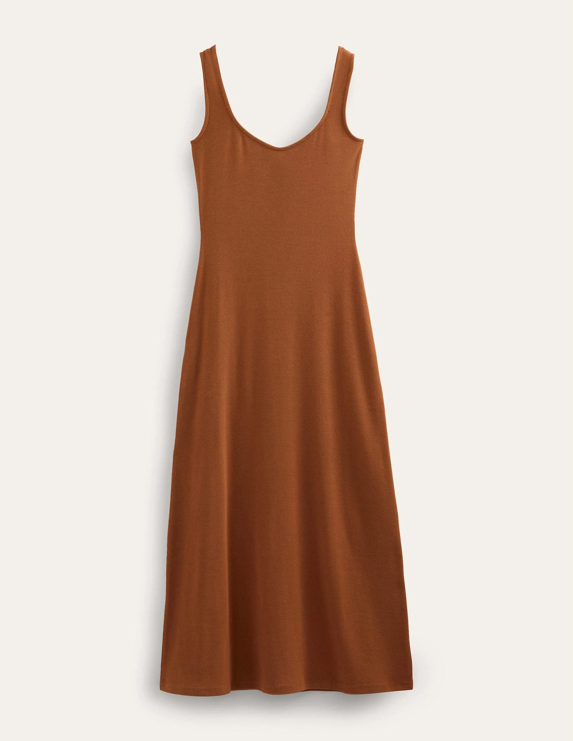 Strappy Rib Jersey Maxi Dress-Pumpkin - Image 5