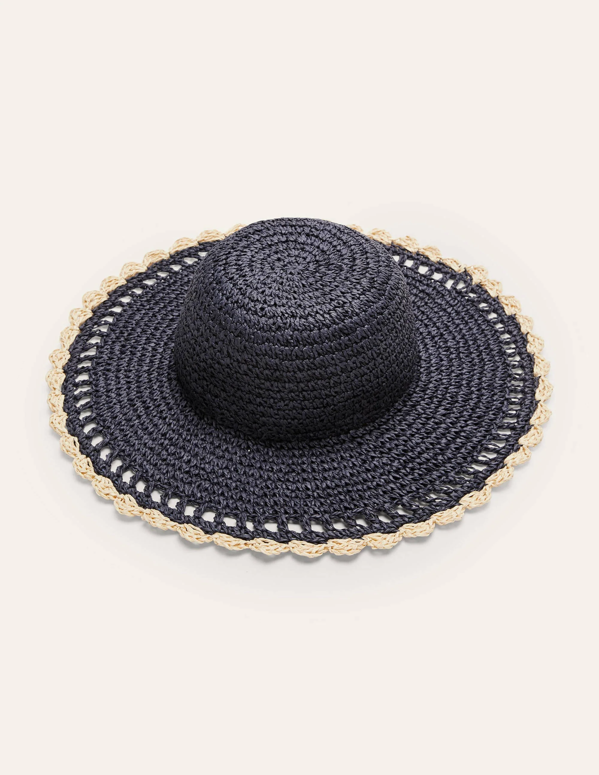 Sun Hat-Navy/Natural