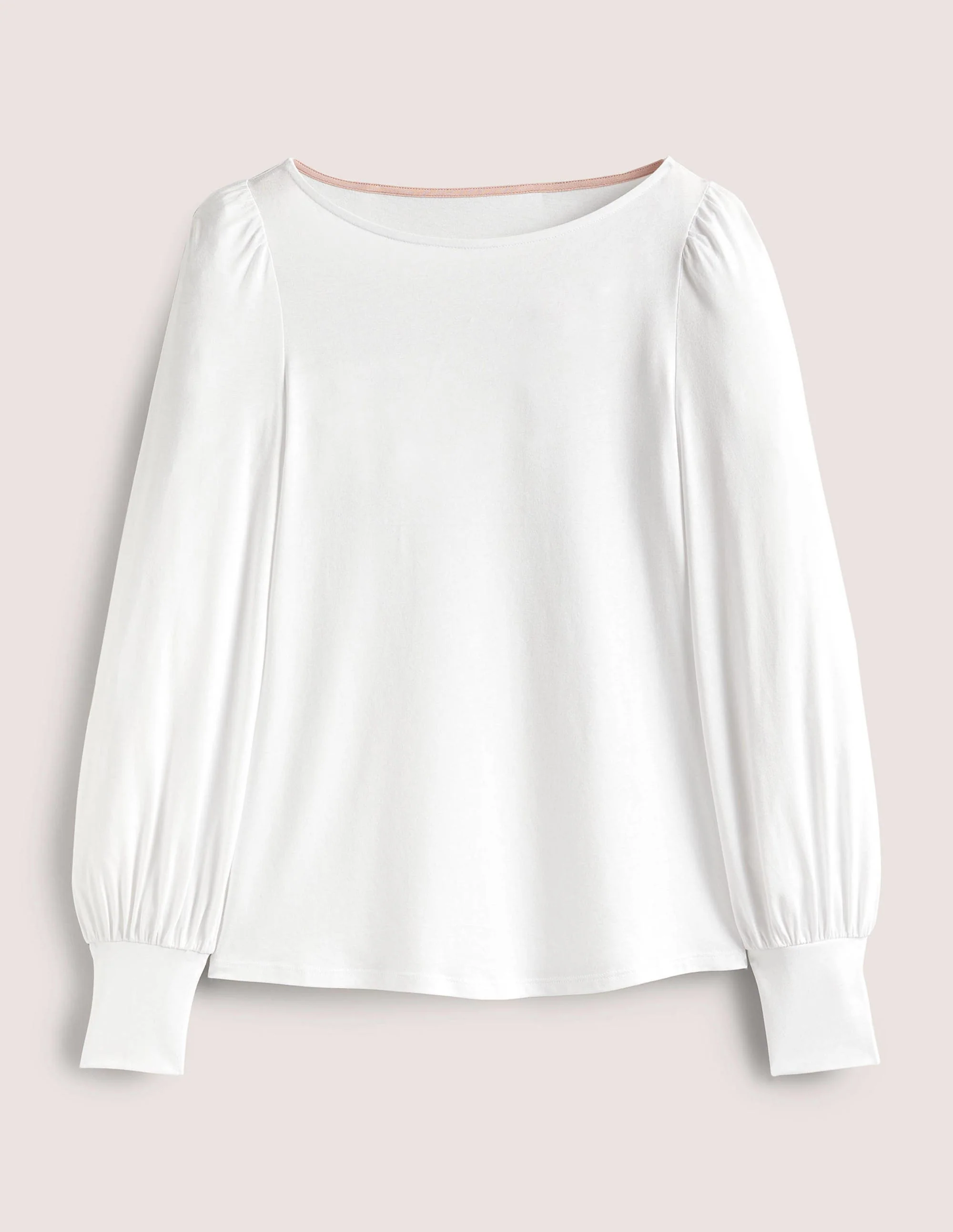 Supersoft Boat Neck Top-White - Image 5