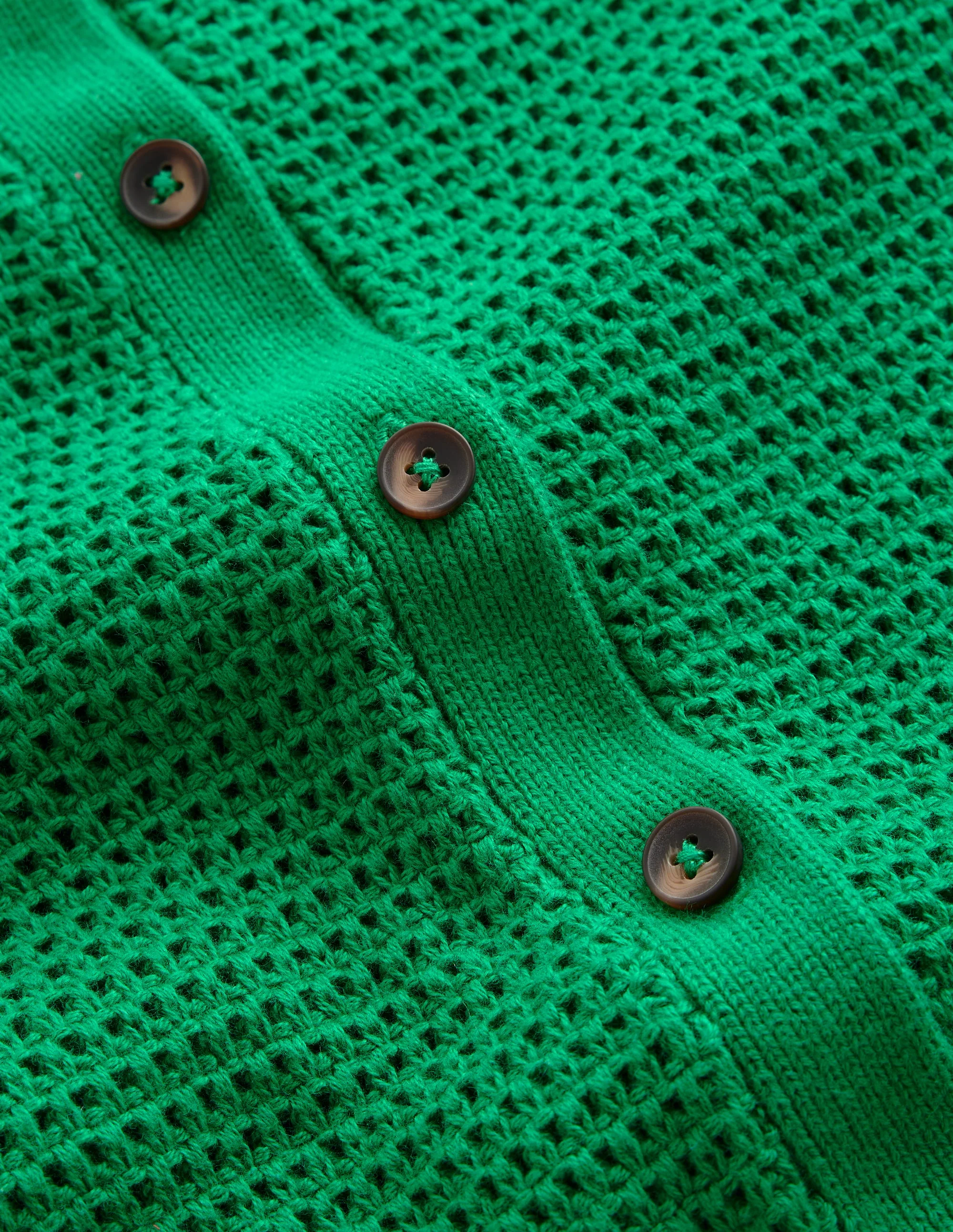 Textured Scallop Cardigan-Rich Emerald - Image 6