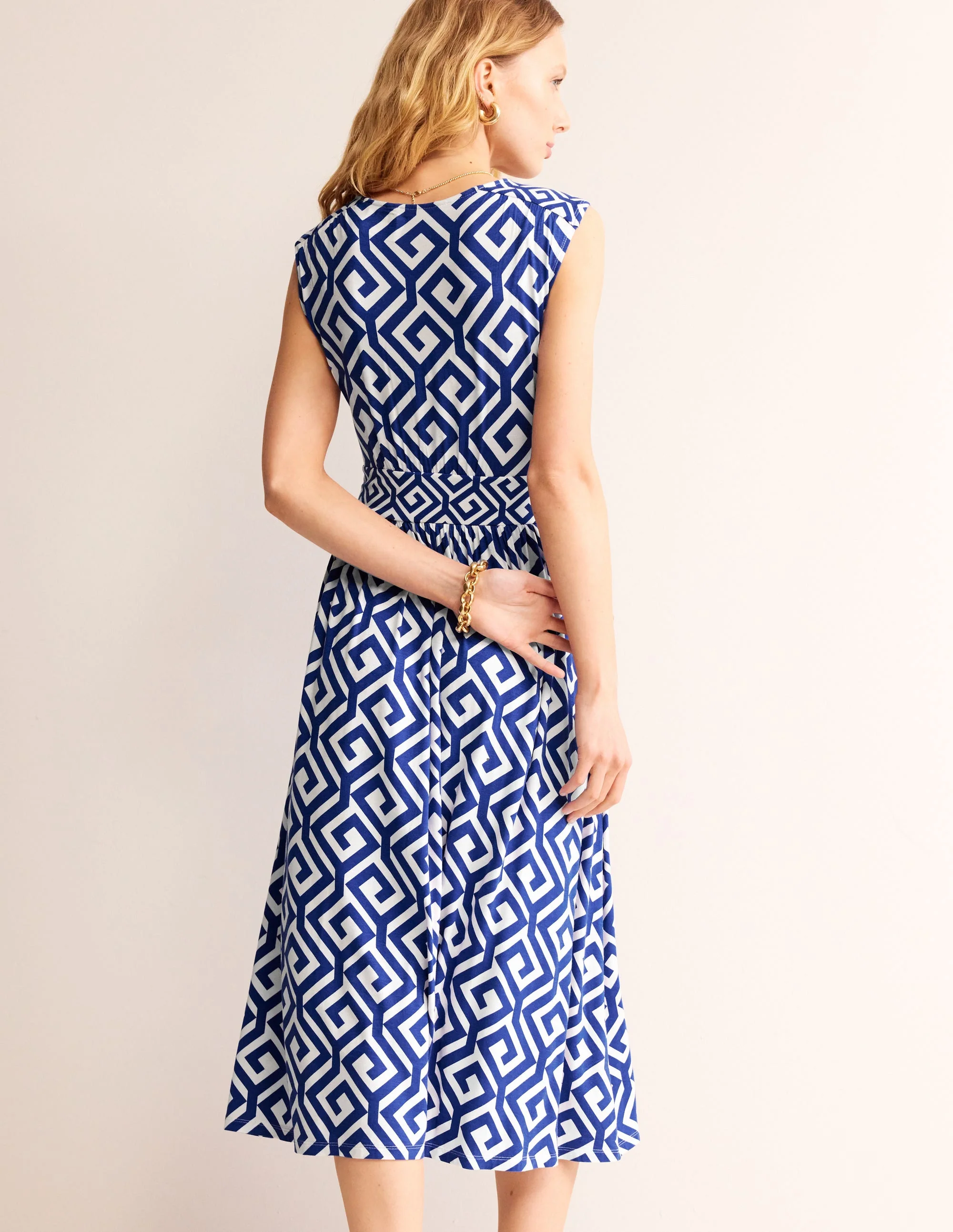 Thea Sleeveless Midi Dress-Surf the Web, Maze - Image 3