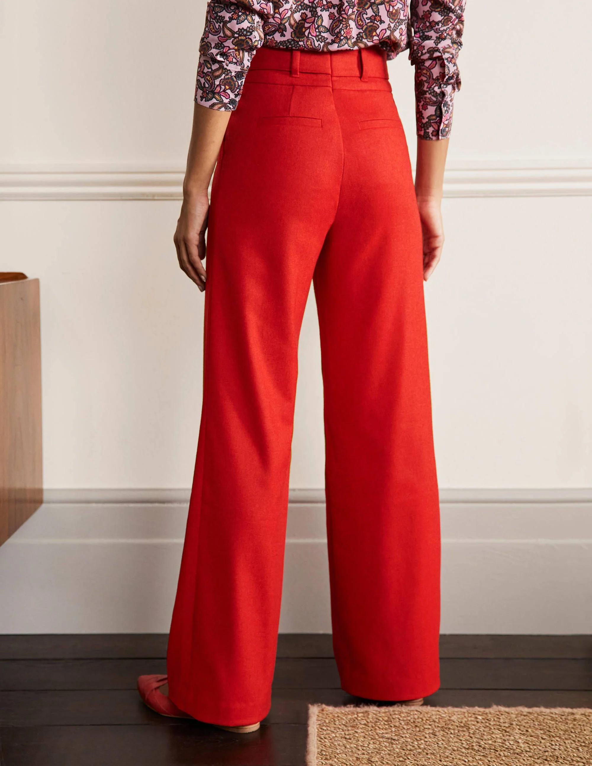 Tie Waist Wide Leg Trousers-Poppadew - Image 3