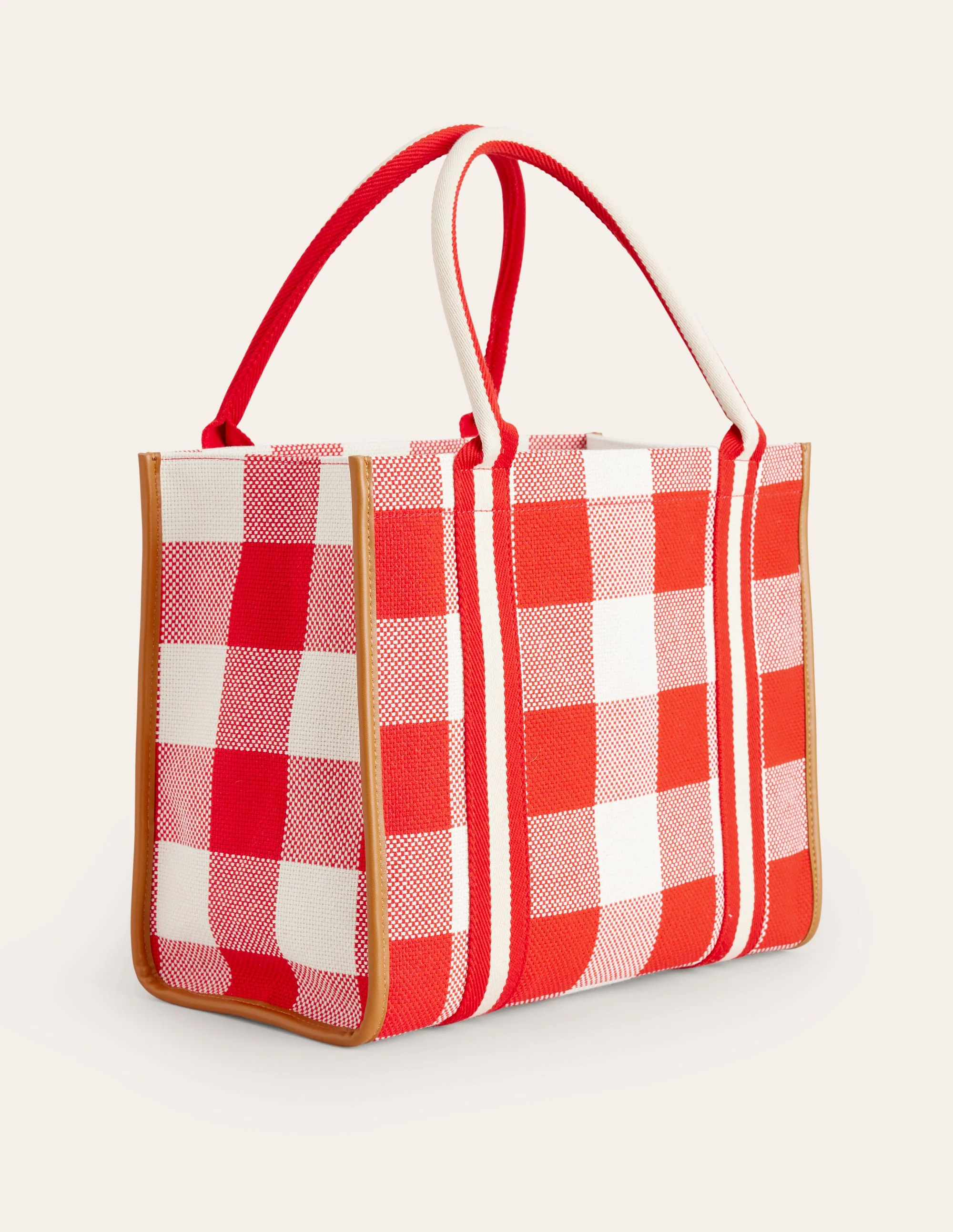 Tilda Canvas Tote Bag-Red Check - Image 3