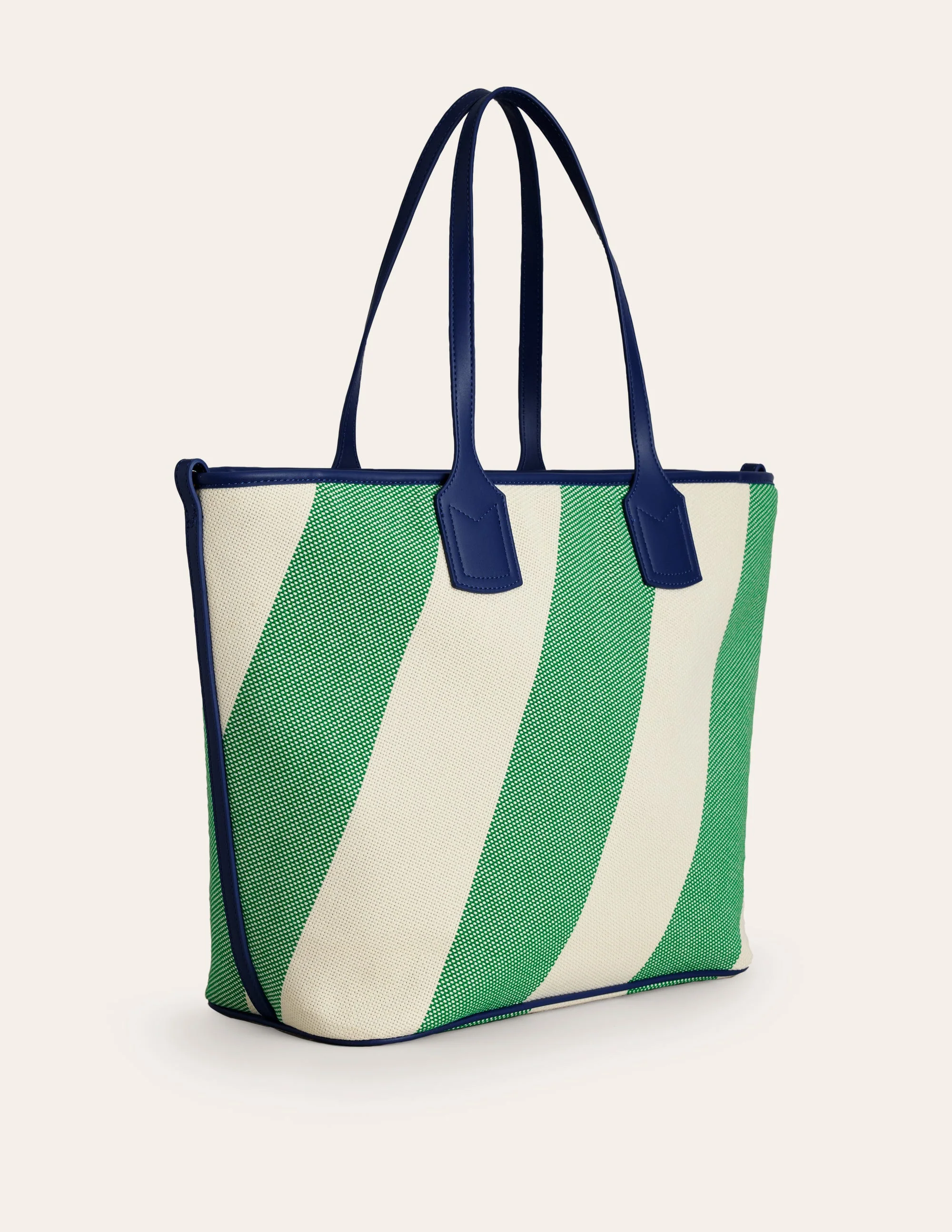 Trapeze Tote Bag-Green Stripe - Image 3