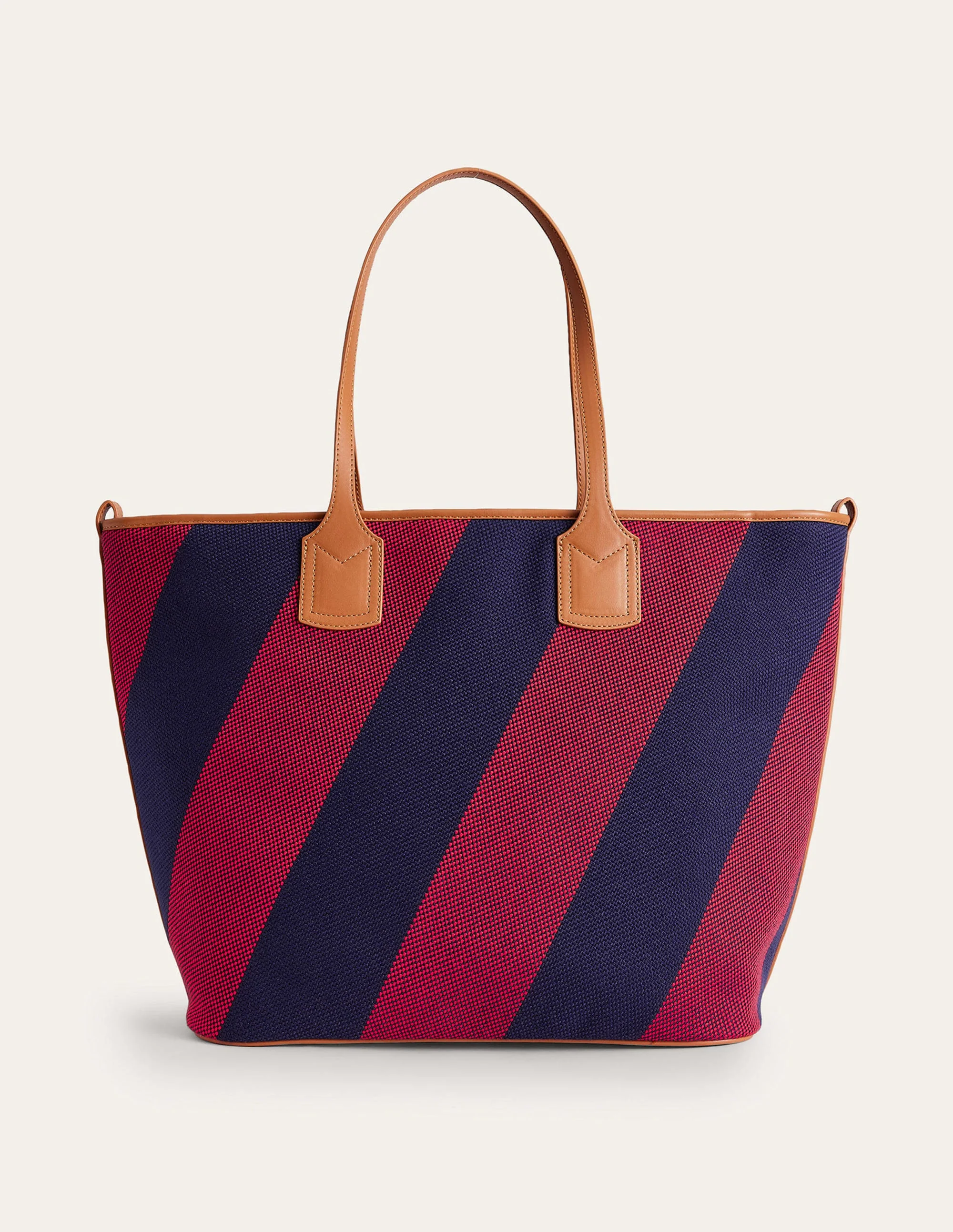 Trapeze Tote Bag-Red Navy Stripe - Image 3