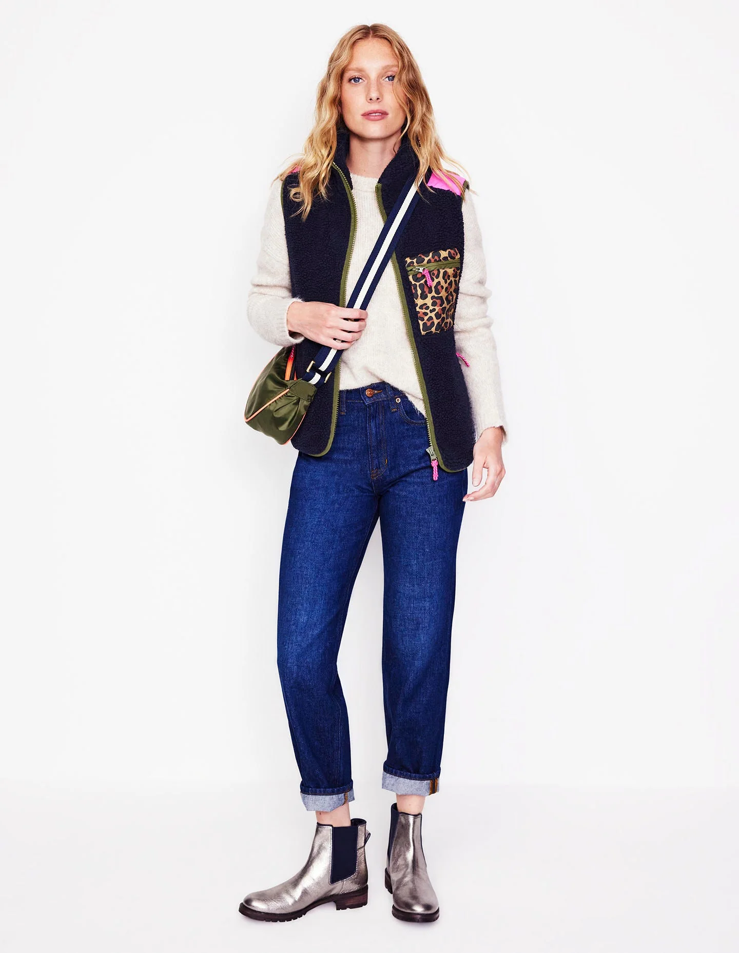 Truro Borg Gilet-Navy - Image 4