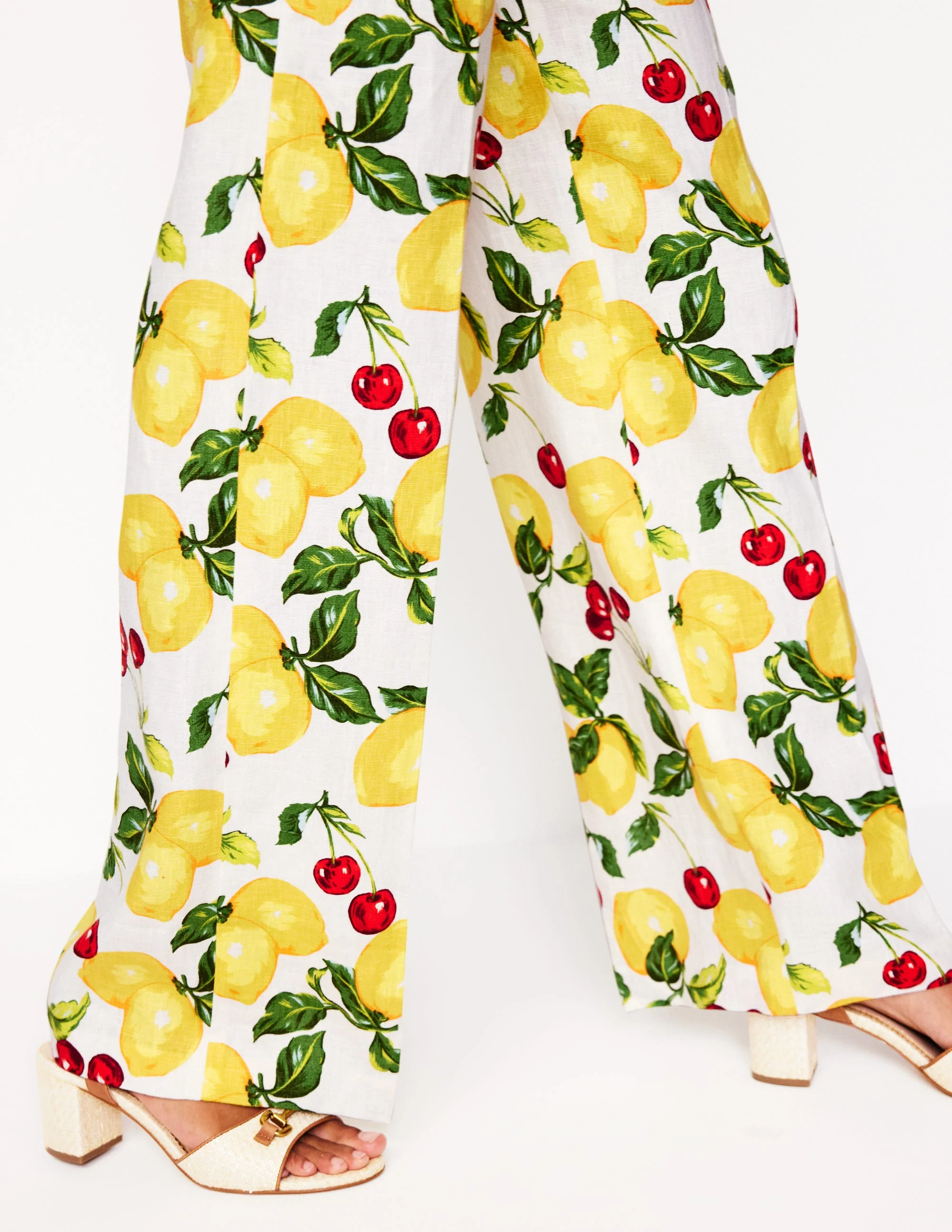Westbourne Linen Trousers-Ivory, Cherries and Lemons - Image 6